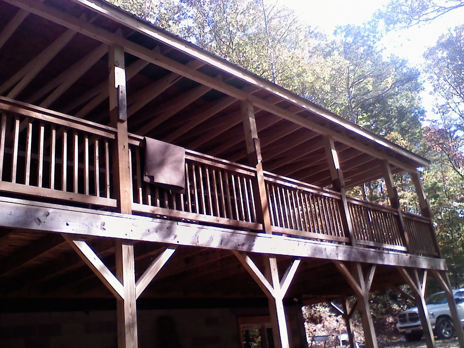 Timber framing under a new elevated porch and deck — Roof Leak Repair in Brodnax by Roofing Brothers